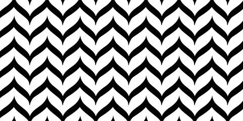 Vector Zigzag Chevron seamless pattern. Curved wavy Zig Zag lines. Simple stylish abstract geometric background.