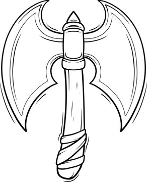 recommend clip art: medieval axe cartoon outline