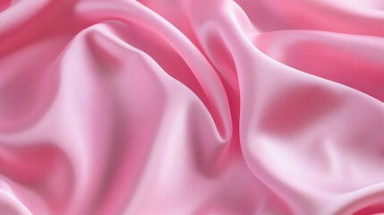 Obraz premium Silk satin fabric texture backgrounds, soft pink textile wave cloth design material backdrop,