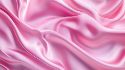Silk satin fabric texture backgrounds, soft pink textile wave cloth design material backdrop,