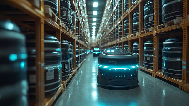 Autonomous Warehouse Robot: Futuristic Automated Logistics 
