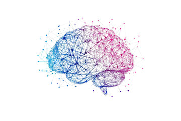 Abstract depiction of a digital brain, blending technology and neuroscience with colorful connections representing neural networks and innovation.