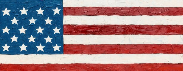 American flag design, white isolate background