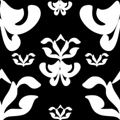 seamless pattern black and white background 