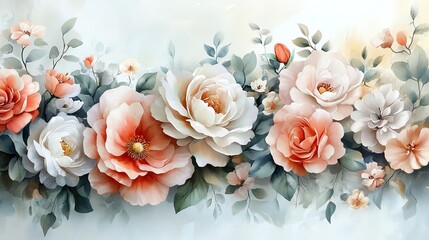 Beautiful floral arrangement with soft pastel colors