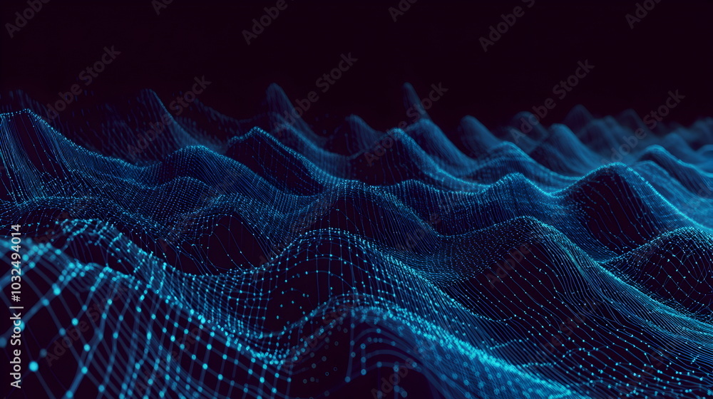 Poster a vector illustration of a fast-paced technology concept, flat colors with a gradient from black to 