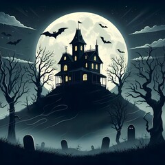 Halloween scarey, horro  landscape  background