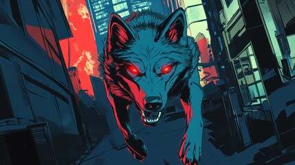 wolf in the woods