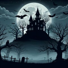 Halloween scarey, horro  landscape  background