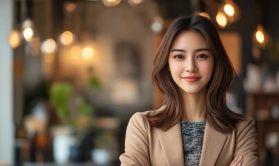 Obraz premium Woman entrepreneur in formal clothes, Generative AI