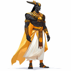 Obraz premium Osiris Egyptian God Cartoon