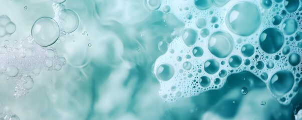 Enchanting Dark Ocean Depths with Bioluminescent Creatures - Mystical Glow and Bubbles Create an Underwater Dreamscape