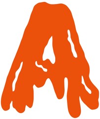 Orange color Halloween Alphabet