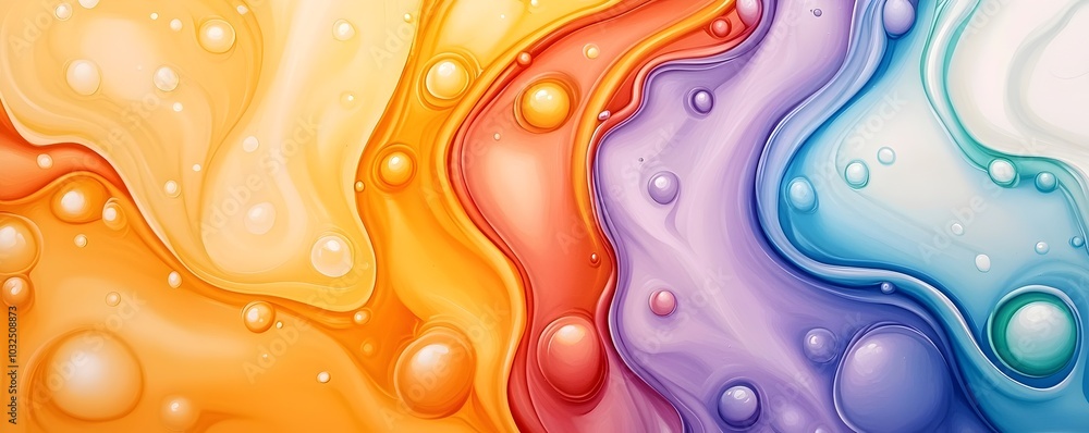 Poster vibrant abstract liquid art - swirling colors and dynamic textures in a captivating canvas