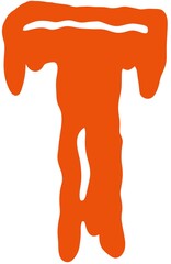 Orange color Halloween Alphabet