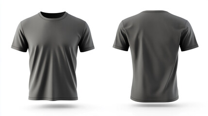 Blank Gray T Shirt Mockup   Front and Back View