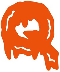 Orange color Halloween Alphabet