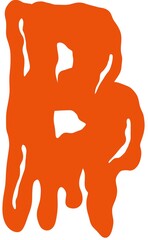 Obraz premium Orange color Halloween Alphabet