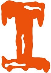 Orange color Halloween Alphabet