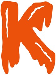 Orange color Halloween Alphabet