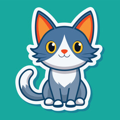 Quirky Cats, Fun Sticker Illustrations
