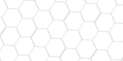 3d hexagonal structure futuristic white background and embossed hexagon abstract with hexagon background. honeycomb hexagonal background. Hexagon shape, white, shiny black. hexagon pattern shape.