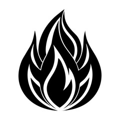 Fire flame icon vector art image