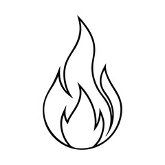 Fire flame outline icon vector art image