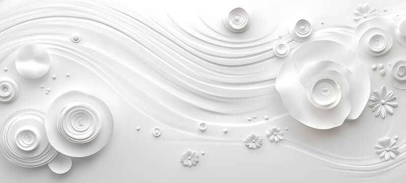 White Background. 3D render. AI generate image