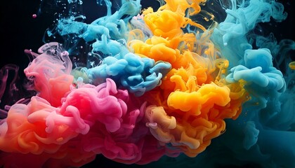 The artistry of colorful smoke creates mesmerizing visuals.  