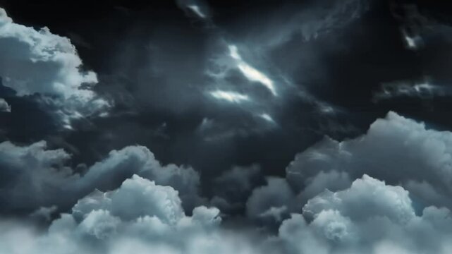 intense Stormy dark cloudy sky, suitable for event  background and vj loop 