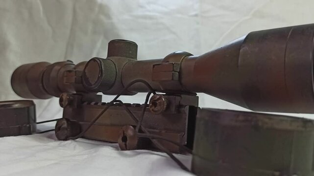 Optical sniper sight for weapons to increase the accuracy of shooting, a device with a mount and optical lenses