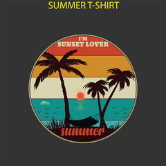 summer t shirt design vector art