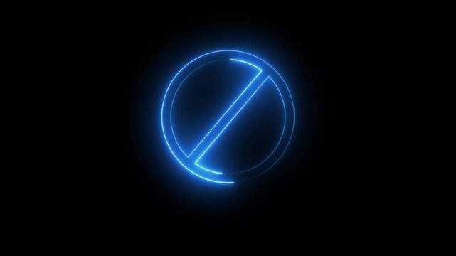 embargo symbol, warning icon. Red sign stop, cross, x, ban, cancel, prohibited icon animation on white background.