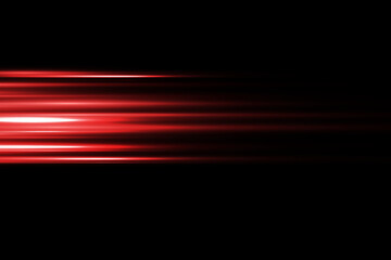 Speed lines light effect, glowing magic rays, abstract neon lines. Police or car lights in motion concept. Vector illustration.