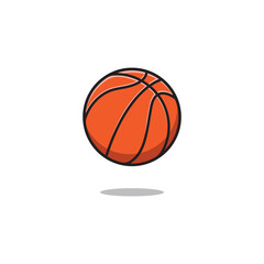 Fototapeta premium illustration of a basketball on a white background