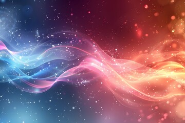 Fototapeta premium Vibrant Abstract Waves of Color and Light