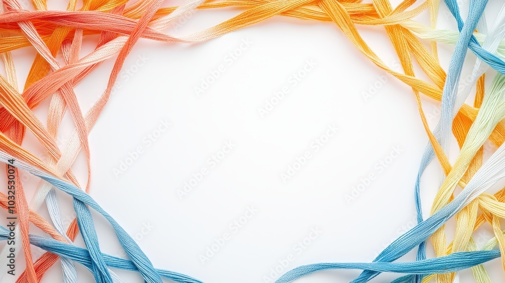 Poster a macro shot of wool yarn knitted into a complex pattern, with fibers clearly defined on a white bac