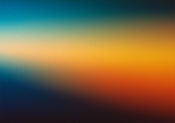 Fototapeta premium Yellow orange blue teal black noise texture gradient background grainy dark vibrant banner poster cover backdrop header design