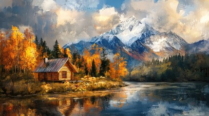 Fototapeta premium Mountain Cabin