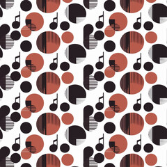 seamless pattern with musical icons