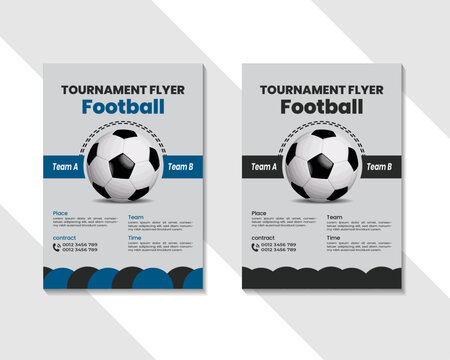 Professional Football Event Flyer Game Day Glory: Dynamic Football Flyer Design, Vector,