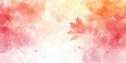 Fototapeta premium Watercolor Flowers White Background