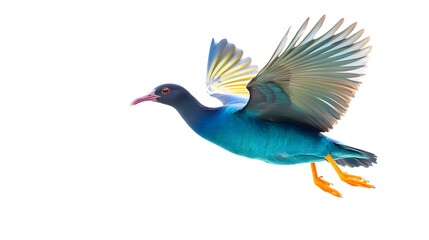 Obraz premium Purple Gallinule Bird, on Transparent PNG Background, Photo Realistic, Wallpaper, Cover and Screen for Smartphone, PC, Laptop, Transparent PNG