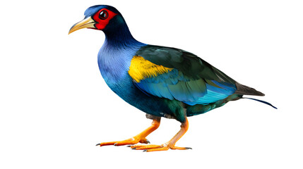 Fototapeta premium Purple Gallinule Bird, on Transparent PNG Background, Photo Realistic, Wallpaper, Cover and Screen for Smartphone, PC, Laptop, Transparent PNG