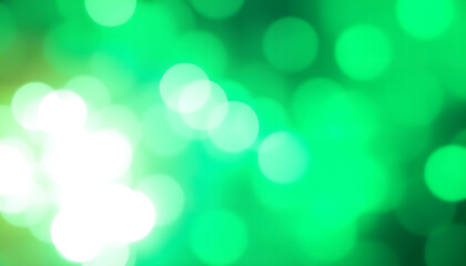 Naklejka premium Abstract blurred emerald background with round bokeh, photo isolated with white highlights, png