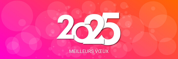 Bonne année - meilleurs vœux 2025 - vecteur pour affiche, bannière, salutation et célébration du nouvel an 2025.	