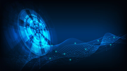 futuristic digital technology interface hud background