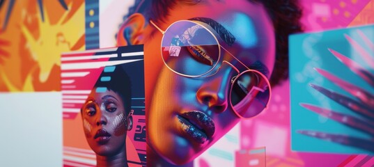 Vibrant Album Release Party Flyer Design Featuring Stylish Artist Portrait and Event Details