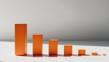 Orange Bars Representing Growth and Progression.